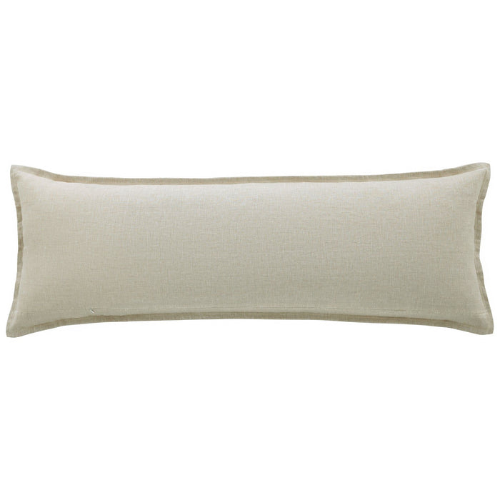 100% French Flax Linen - Long Lumbar Pillow - Natural