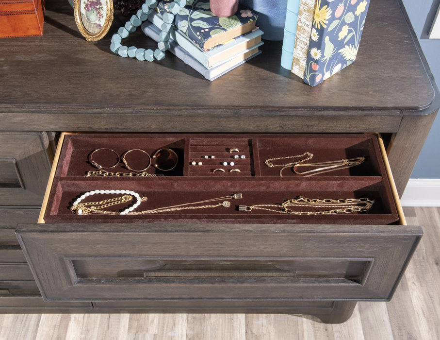 Lancia - 6 Drawer Dresser - Charred Oak