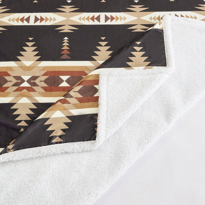 Campfire - Yosemite Campfire Sherpa Throw 6 Per Carton - Black