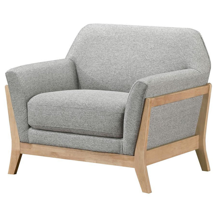 Vaughn - Fabric Upholstered Flared Arm Accent Chair - Gray