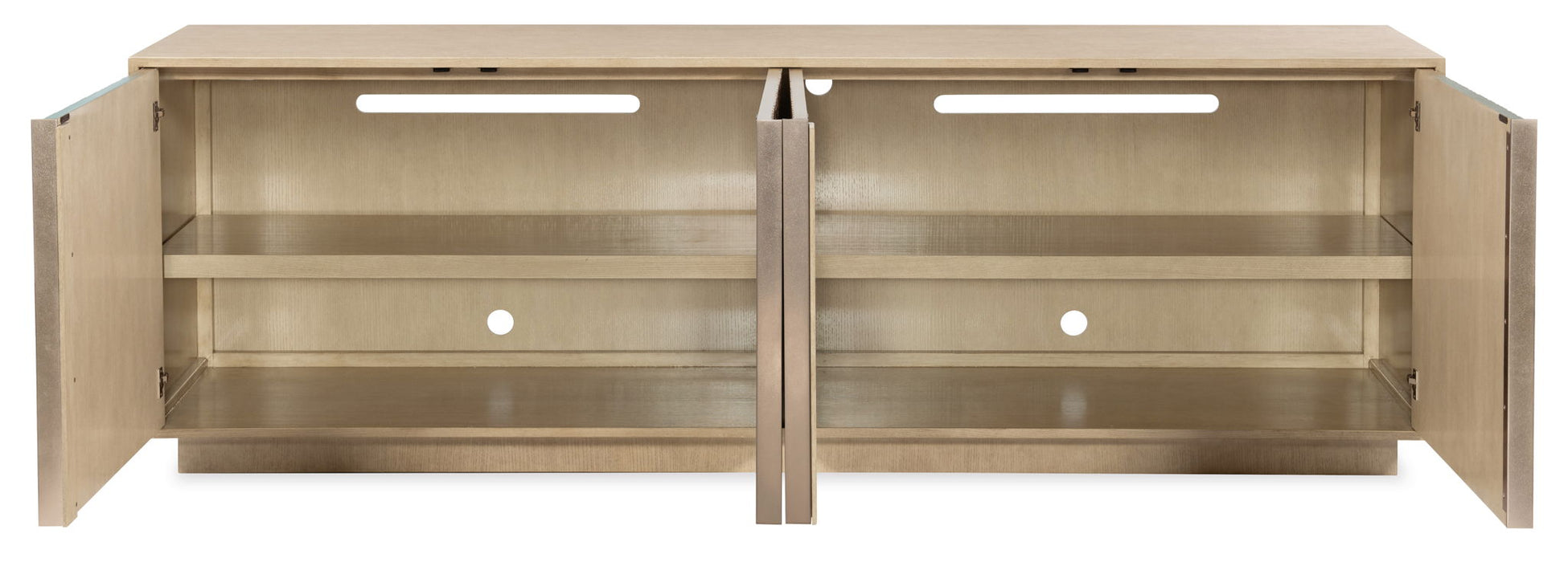 Geometry - Entertainment Console - Polished Limestone