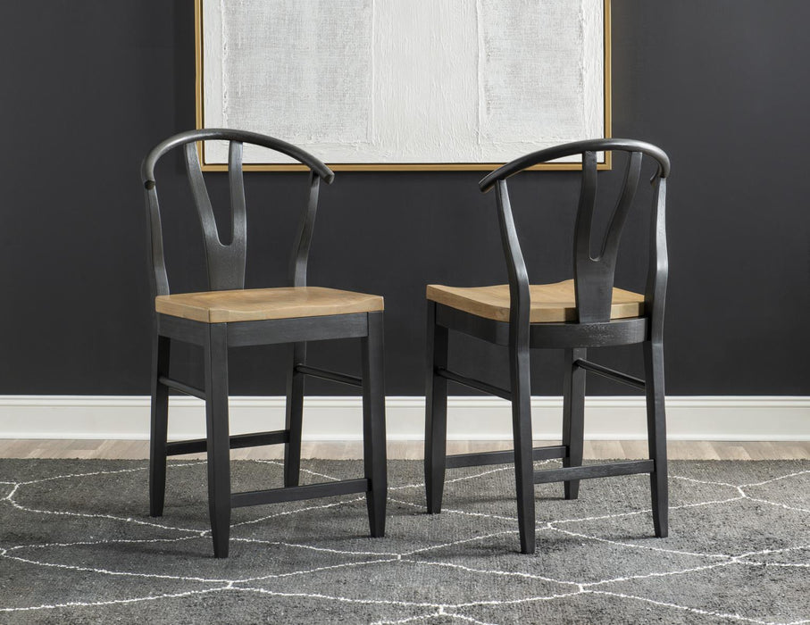 Franklin - Wishbone Back Counter Height Chair (Set of 2)