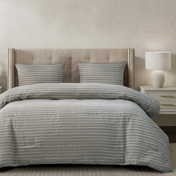 Fenton - Queen Duvet Cover Set (Set of 3) - Taupe / Gray / Cream