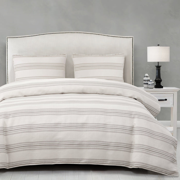 Prescott - Queen Duvet Cover Set (Set of 3) - Taupe