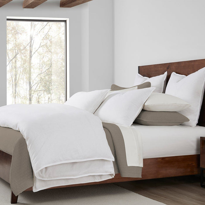 100% French Flax Linen - Queen Duvet Cover Set (Set of 3) - White