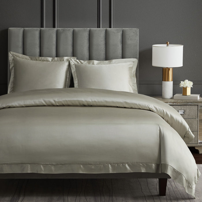 High Shine Satin - King Duvet Cover Set (Set of 3) - Champagne