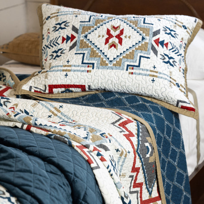 Spirit Valley - Twin Quilt Set (Set of 2) - Teal