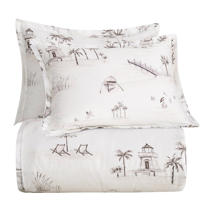 Lyocell - King Seaside Eucalyptus Duvet Cover Set (Set of 3) - Taupe