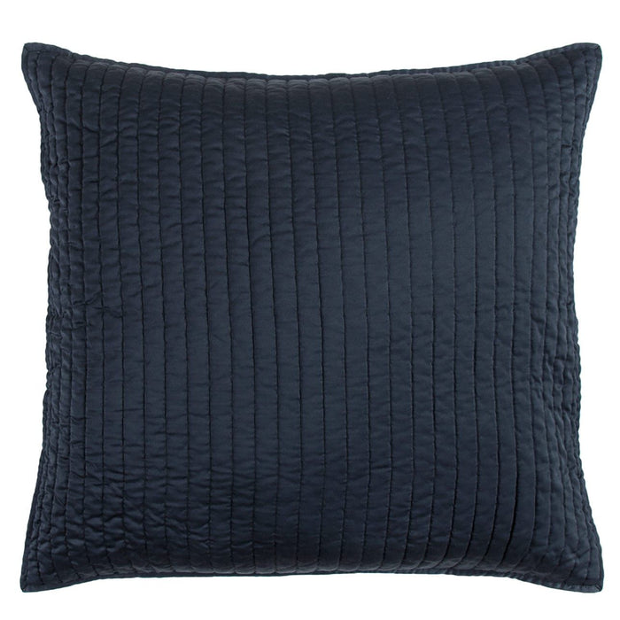 Satin Channel - Quilted Euro Sham - Blue