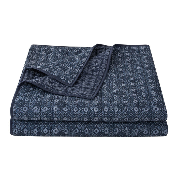 Indigo - Twin Reversible Quilt Set (Set of 2) - Blue
