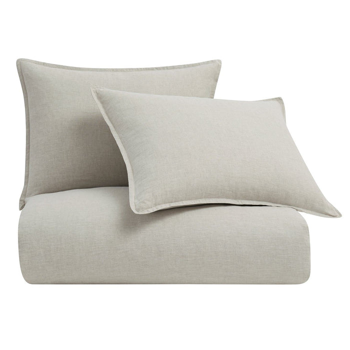 100% French Flax Linen - Twin Duvet Cover Set (Set of 2) - Natural