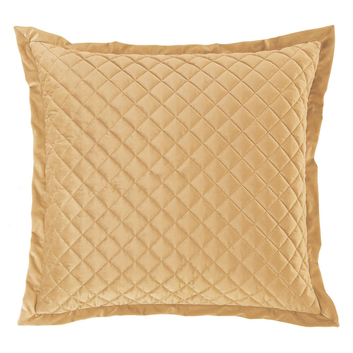 Velvet Diamond - Quilted Euro Sham - Gold