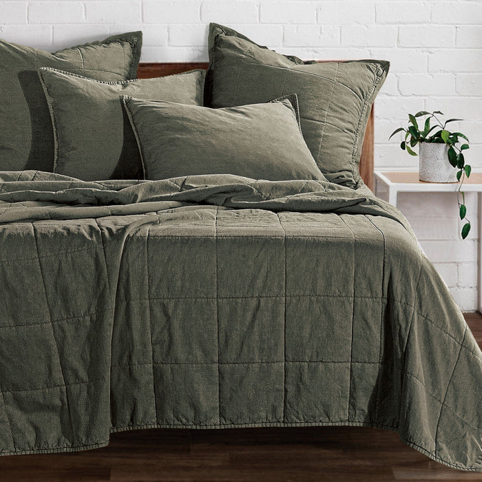Cotton Canvas - Full/Queen Stonewashed Coverlet Set (Set of 3) - Duffle Bag