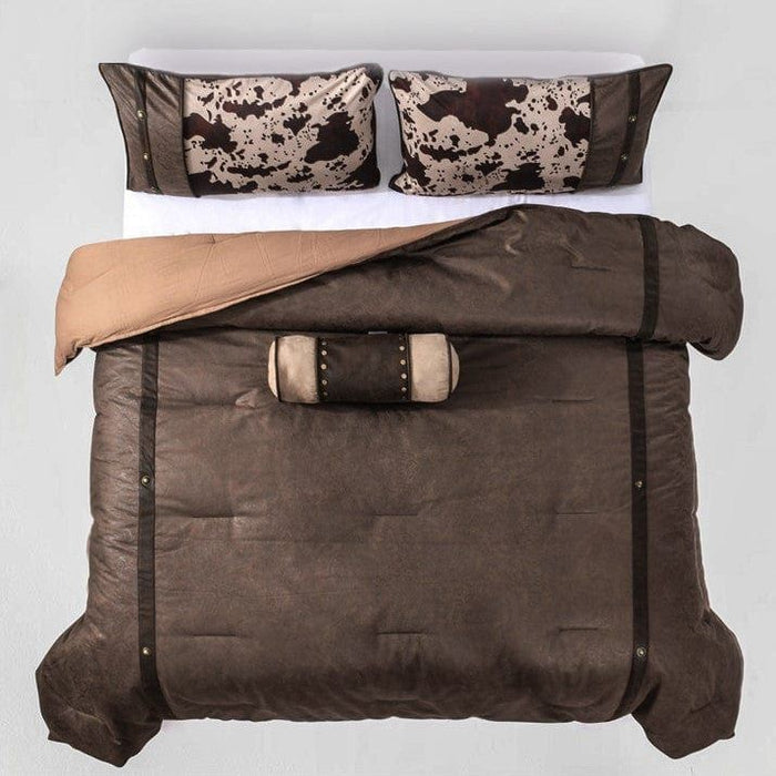 Caldwell - Queen Comforter Set (Set of 5) - Brown
