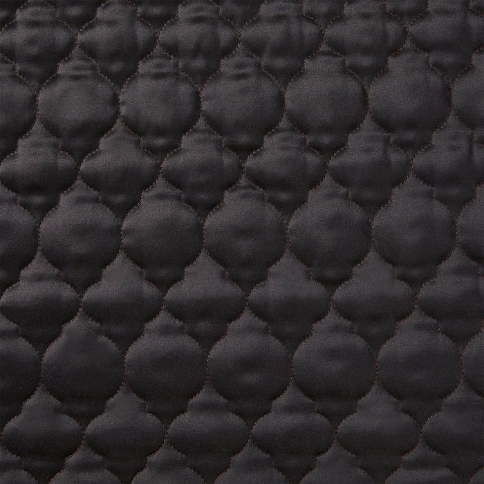 High Shine Satin - Quatrefoil Quilt Pillow Sham Set (Set of 2) - Espresso