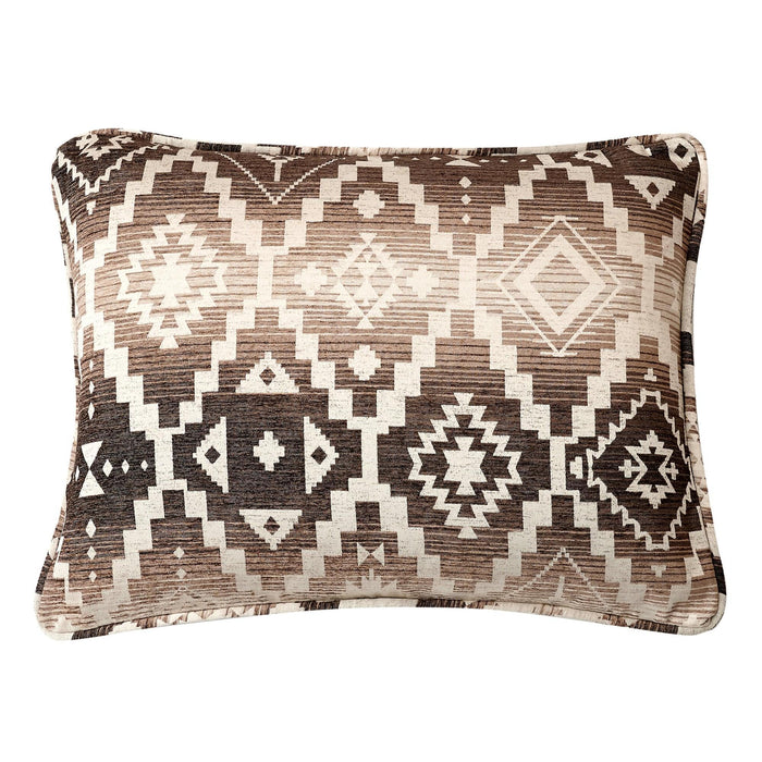 Chalet - 21" x 27" Aztec Pillow Sham Set (Set of 2) - White / Brown