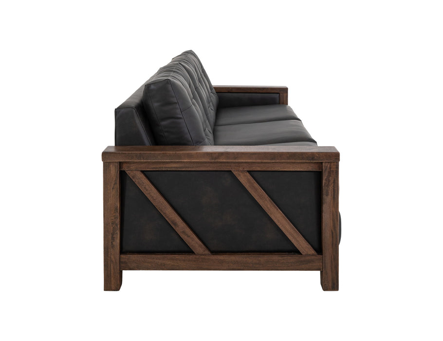 Walnut - Loveseat - Licorice Black