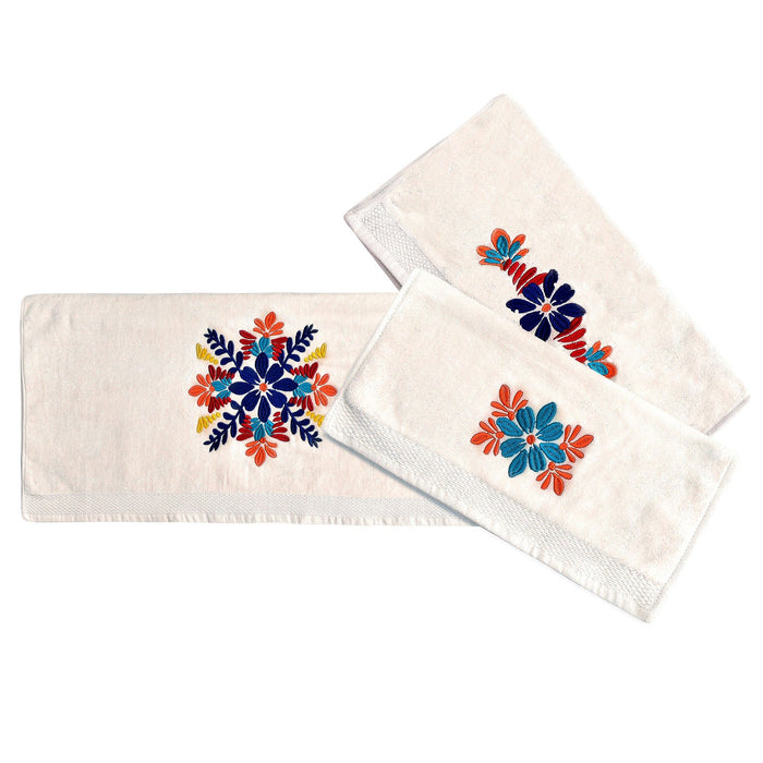 Bonita - Towel Set (Set of 3), 2 Per Carton - Cream