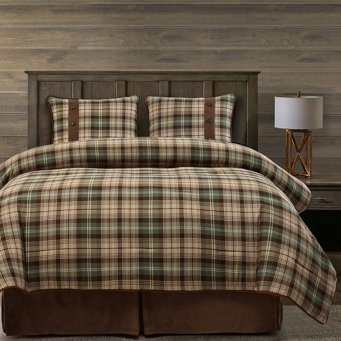 Huntsman - Queen Comforter Set (Set of 4) - Brown / Tan
