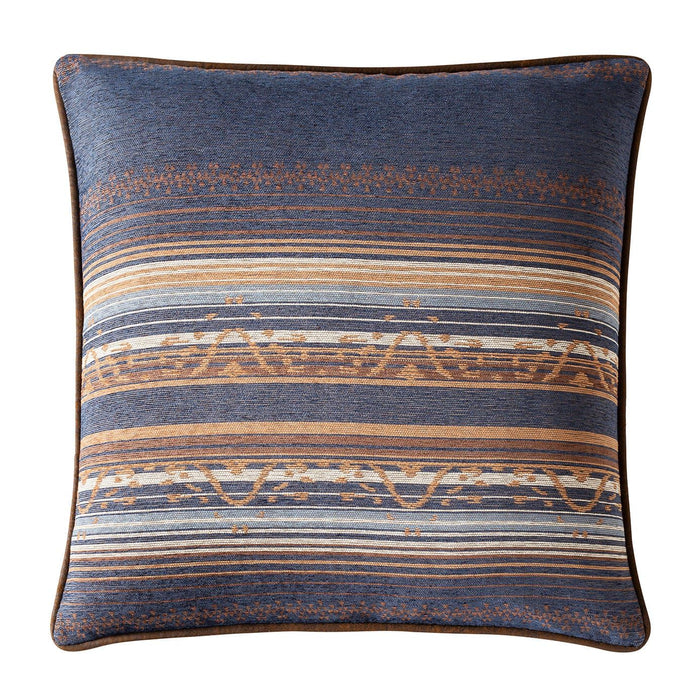 Estes - Chenille Reversible Euro Sham - Blue
