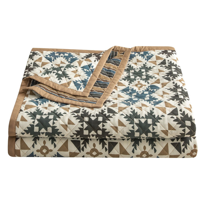 Mosaic - King Reversible Quilt Set (Set of 3) - Multi Color
