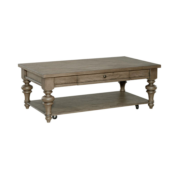 Americana Farmhouse - 3 Piece Table Set (1 Cocktail 2 End Tables) - Dusty Taupe