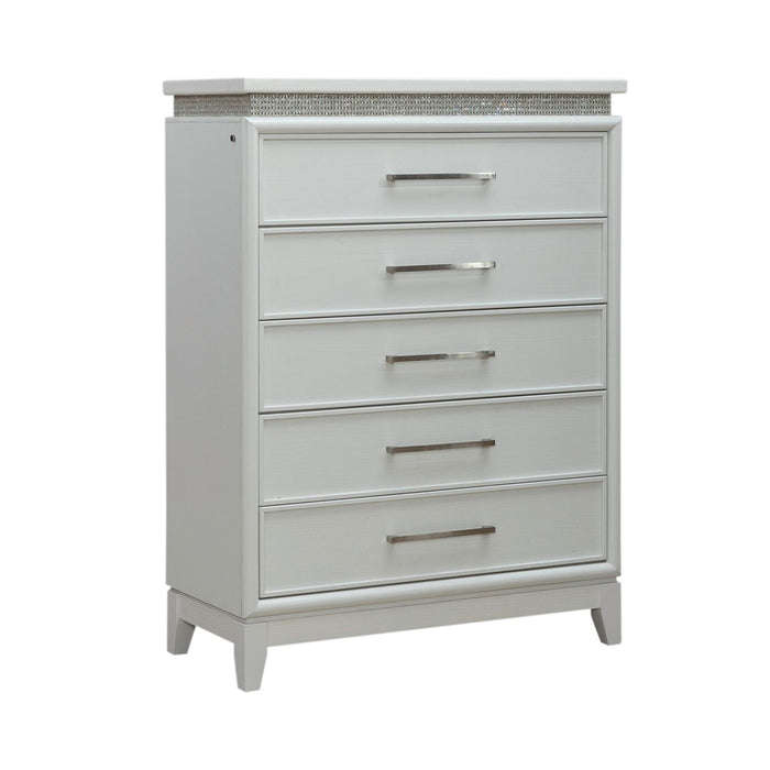 Reflections - 5 Drawer Chest With Lights - White