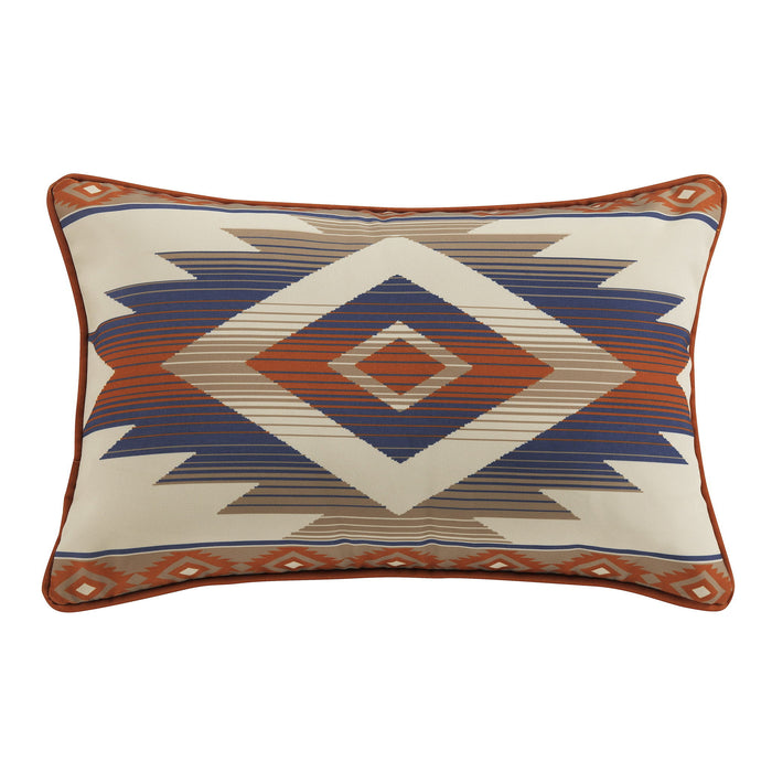Aztec - Indoor/Outdoor Pillow 2 Per Carton - Orange / Blue