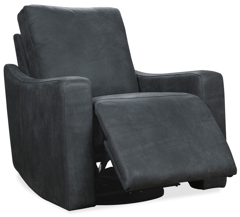 Lewis - Power Swivel Recliner - Black