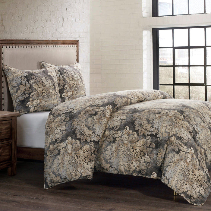 Victoria - Queen Washed Linen Duvet Cover Set (Set of 3) - Multi Color