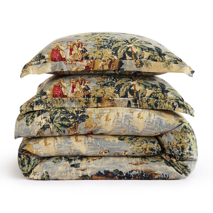 Provence - Queen Washed Linen Comforter Set (Set of 3) - Multi Color