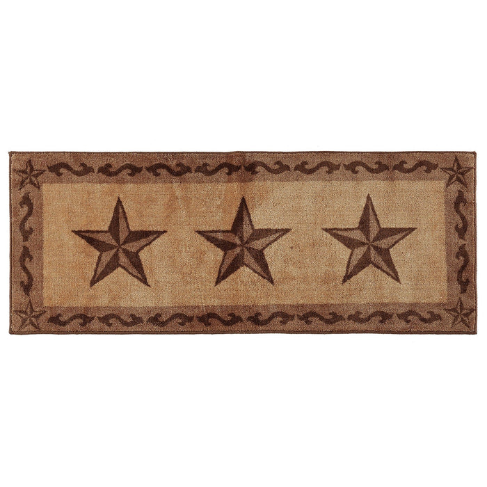 Rustic Star - 3-Star Scroll Motif Rug 2 Per Carton - Chocolate