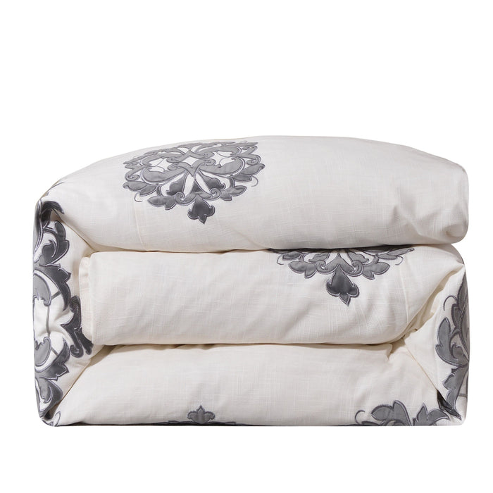 Madison - Queen Linen Duvet Cover - Gray