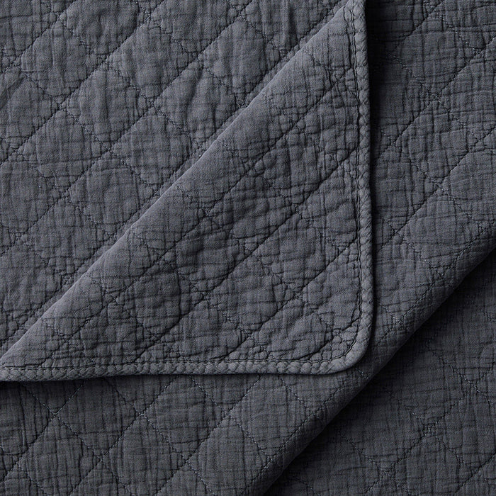 Cotton Gauze - Twin Stonewashed Quilt - Charcoal