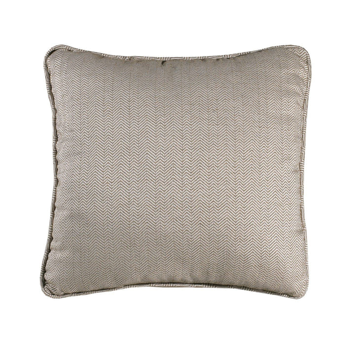 Fairfield - Printed Script Linen Euro Sham - Cream