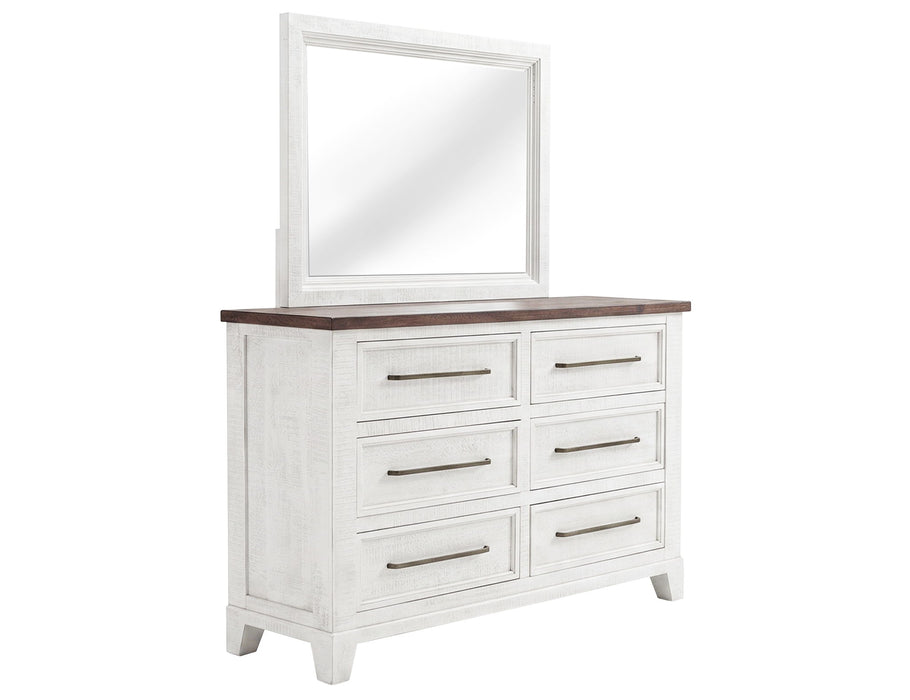 Stoa - Mirror - White / Brown