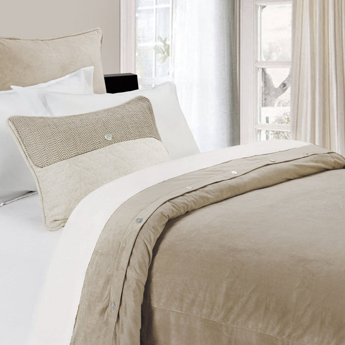 Fairfield - King Sand Velvet Duvet Cover - Sand
