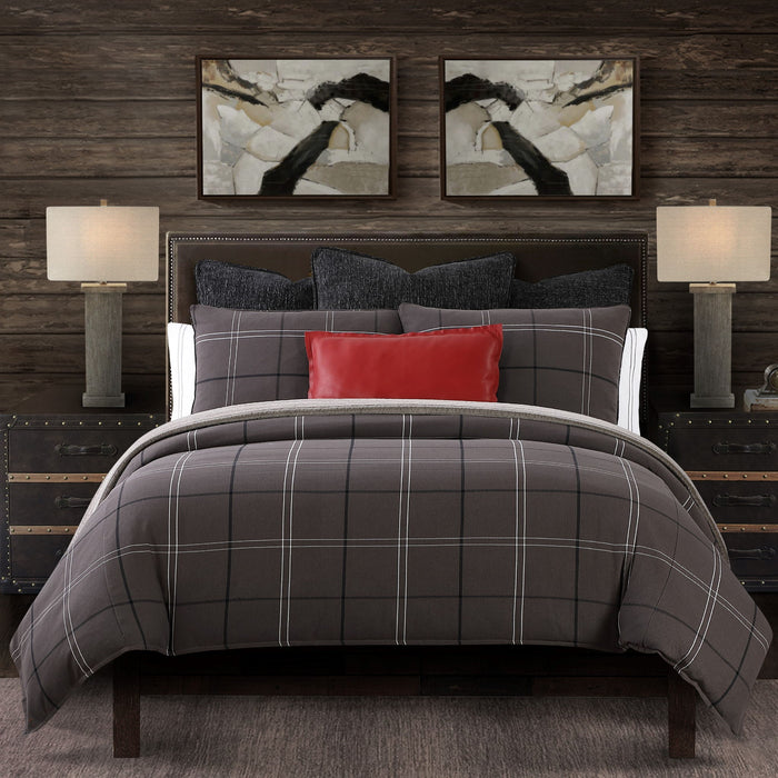 Heath - King Comforter Set (Set of 3) - Graphite