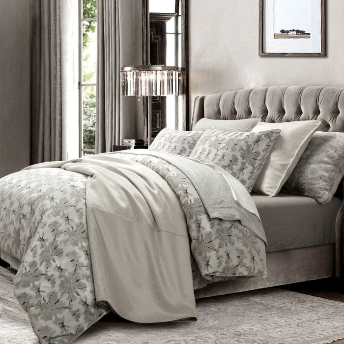 Warshack Inkblot - King Duvet Cover - Gray