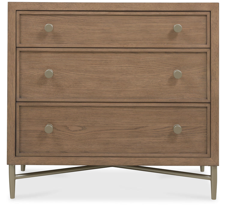 Sonnet - Three-Drawer Nightstand - Dark Gray