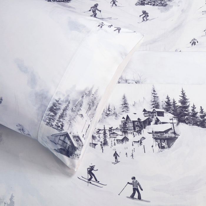 Ski Life - Queen Eucalyptus Sheet Set (Set of 4) - Gray