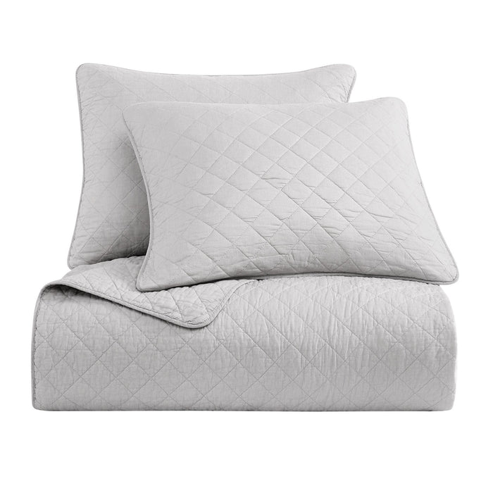 Cotton Comfort - Twin Quilt Set (Set of 2) - Gray