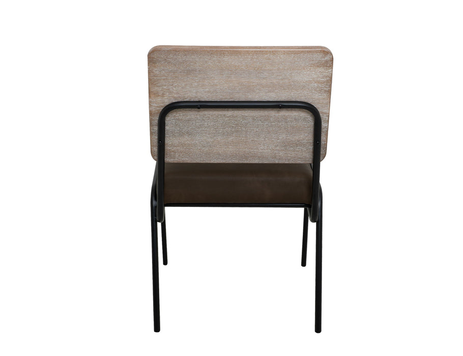 Balam - Chair (Set of 2) - Ivory White / Dark Brown