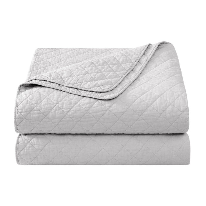 Cotton Comfort - Twin Quilt Set (Set of 2) - Gray
