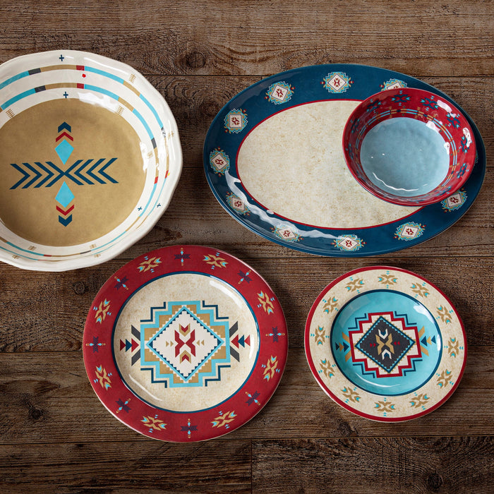 Spirit Valley - Melamine Dinnerware Set (Set of 14), 2 Per Carton - Multi Color