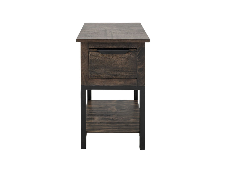 Mita - Chairside Table - Cedar Brown