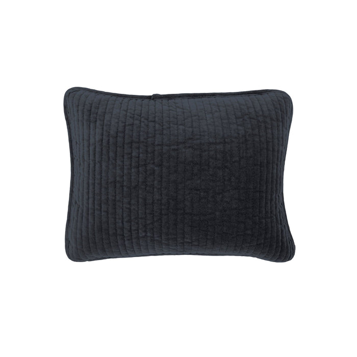Stonewashed Cotton Velvet - Boudoir Pillow - Navy