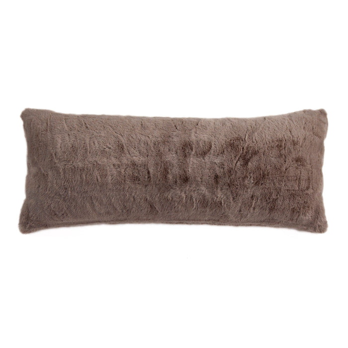 Ruched Rabbit - Lumbar Pillow With Down Insert - Blush