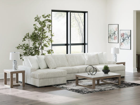 Stupendous 4-Piece Sectional with Double Chaise
