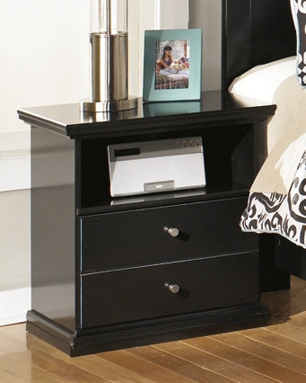 Maribel Twin Panel Bed with Mirrored Dresser, Chest and Nightstand